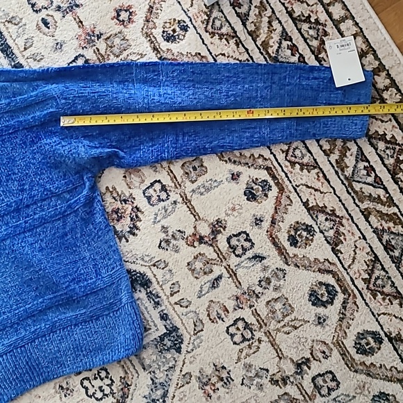 SO BRAND WOMENS JUNIOR CHENILLE BLUE V-NECK PULLOVER SWEATER SIZE XL - Picture 13 of 16